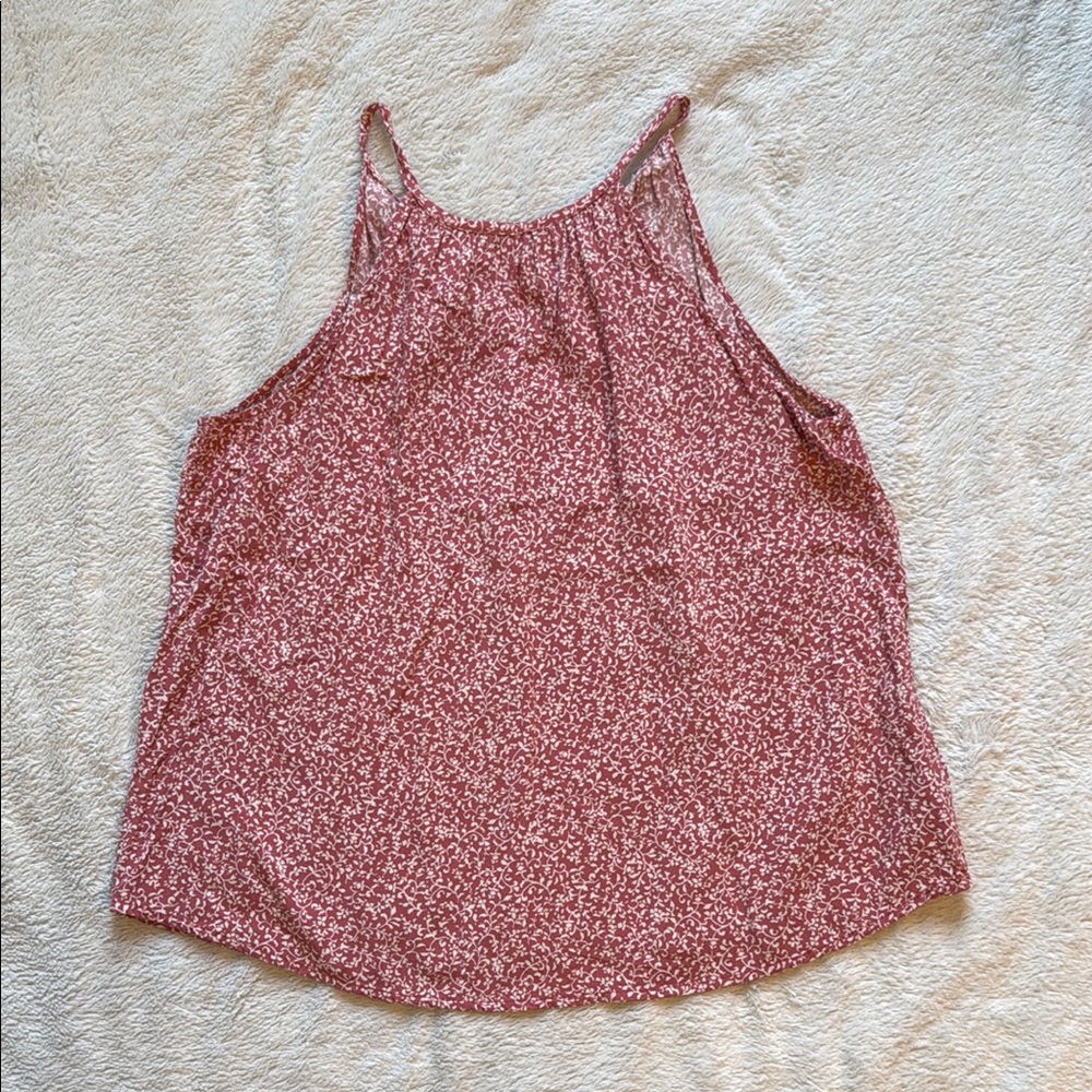Women’s Old Navy Pink Relaxed Tank Top with High Neckline